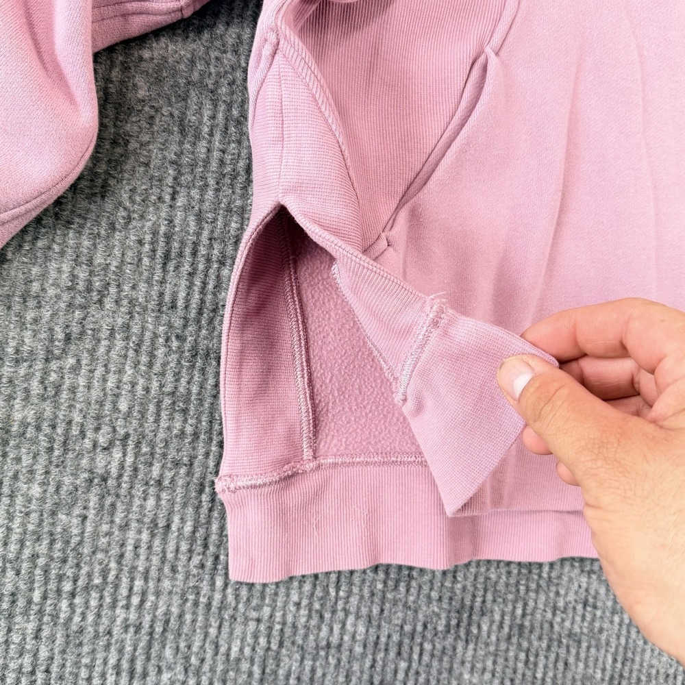 Lululemon Scuba Hoodie Womens XS/S Pink Fleece Pullover Thumbholes Raglan Logo - Picture 6 of 13